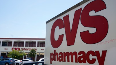 A sign marks a CVS branch on Tuesday, May 16, 2023, in Pasadena, Calif.