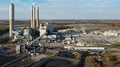 AES Indiana Petersburg Generating Station, a coal-fired power plant, operates in Petersburg, Ind., on Wednesday, Oct. 25, 2023.