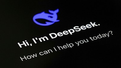 The smartphone apps DeepSeek page is seen on a smartphone screen in Beijing, Tuesday, Jan. 28, 2025.