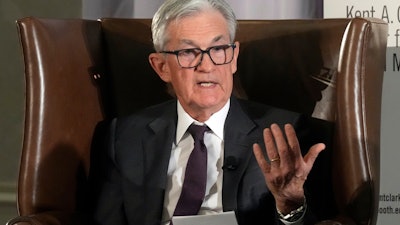 Federal Reserve Chair Jerome Powell speaks during the annual U.S. Monetary Policy Forum, New York, March 7, 2025.
