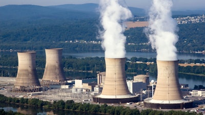 A nuclear power plant.