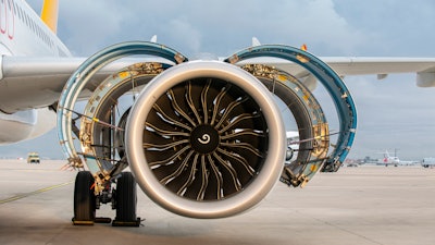 An aircraft turbine engine.