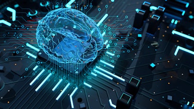Transparent brain in AI graphic.