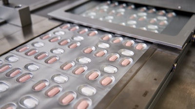 This image provided by Pfizer shows its COVID-19 pills. Drugmaker Pfizer said Tuesday, Nov. 16, 2021, it is submitting its experimental pill for U.S. authorization, setting the stage for a likely launch in coming weeks.
