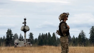 Soldiers wearing Lattice-enabled IVAS headsets are warned of incoming threats.